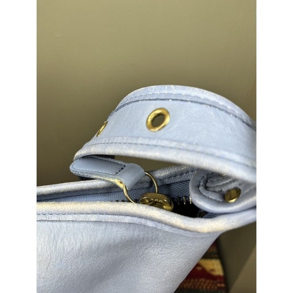 Coach Vintage XL Duffle Feed Sac 9085 in Periwinkle Blue Cowhide Leather - Picture 6 of 12